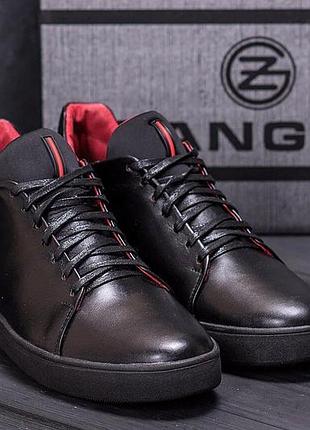 Чоловічі зимові шкіряні черевики/кросівки/кеди