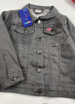Нова джинсовая куртка девочка серая4 фото
