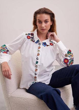Колоритна сорочка вишиванка, українська вишиванка, сорочка в етнічному стилі4 фото