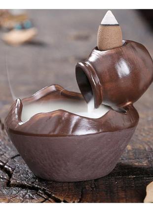 Підставка "рідкий дим" кераміка "бочка" №1