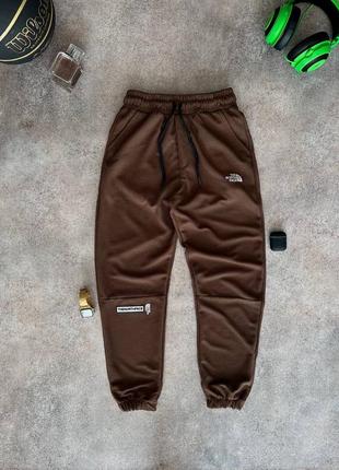 Брендовые мужские спортивные штаны / качественные брюки the north face в коричневом цвете на каждый день3 фото