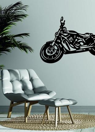Декоративне настінне панно «мотоцикл» декор на стіну1 фото