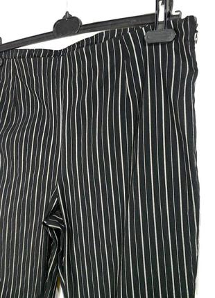 Узкие стрейчевые брюки в полоску, 49% вискозы6 фото