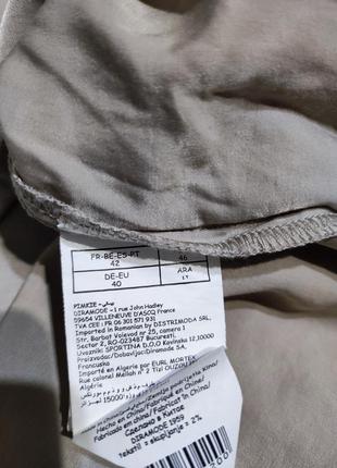 Рубашка укороченая оверсайз прямая своободный крой бежевая милитари классика сафари сорочка коротка4 фото