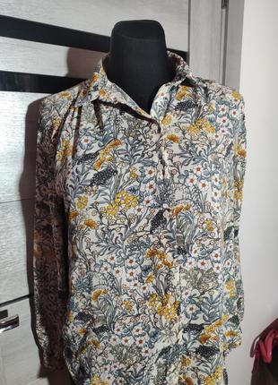 Легкая блуза в цветочный принт h&amp;m Цветы цветы glover morris6 фото