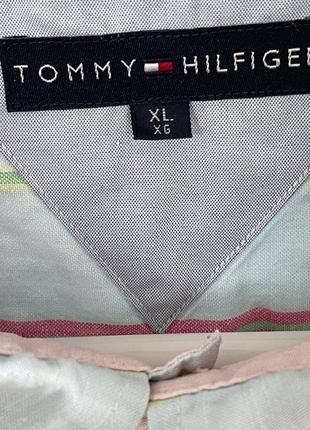 Льняная полосатая рубашка tommy hilfiger4 фото