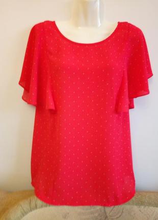 Блуза в горошок, з воланами, george, р. 14/xl