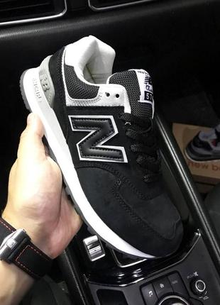 Кросівки жіночі new balance 574 black & white