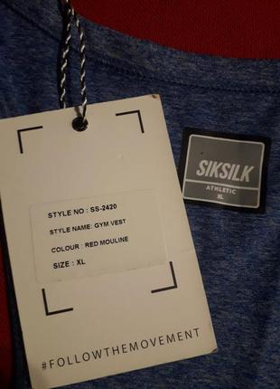 Чоловіча спортивна майка siksilk athletic футболка без рукавів8 фото