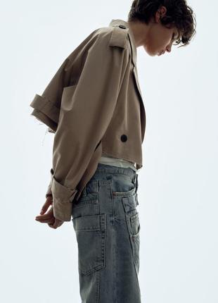 Короткий тренч оверсайз