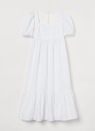H&m платье макси, длинное, оверсайз, ярусное, объемные рукава8 фото