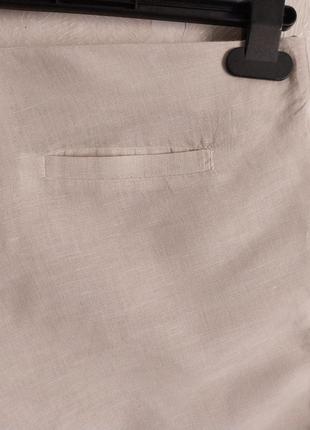 Женские мини шорты manila grace 46р. m, бежевые, лен с хлопком6 фото