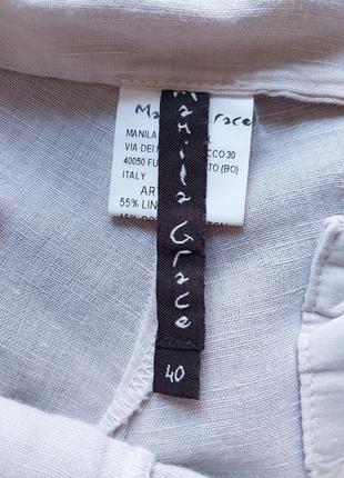 Женские мини шорты manila grace 46р. m, бежевые, лен с хлопком7 фото