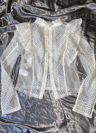Блуза бохо барокко блузка белая1 фото