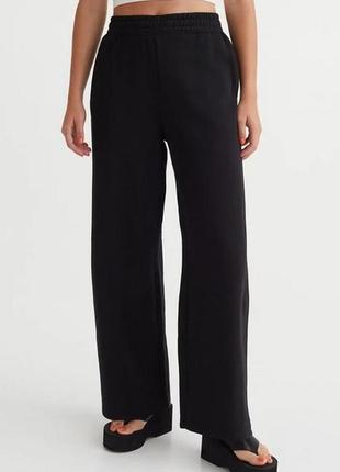 Женские новые брюки h&m u912 46р. m, синие, полиэстер