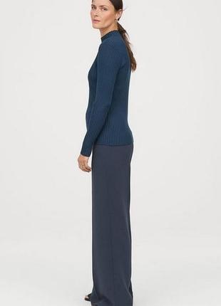 Жіночі нові штани h&m uk12 46р. m, сині, поліестер2 фото