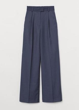 Жіночі нові штани h&m uk12 46р. m, сині, поліестер3 фото