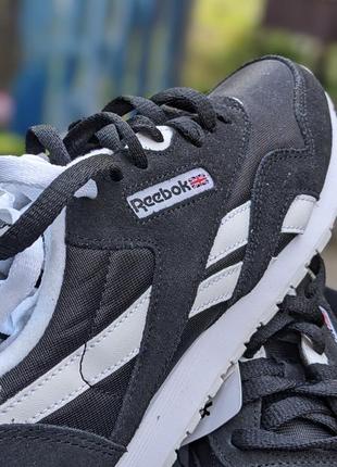 Женские кроссовки reebok classic nylon black white7 фото