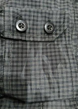 Fishbone мужская рубашка размер s черно серая в клетку10 фото