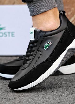 Мужское демисезонное спортивное кроссовки мужские спортивные кроссовки lacoste3 фото