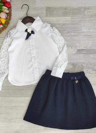 Чудовий шкільний комплект
блуза+спідничка