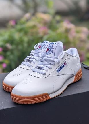 Чоловічі кросівки reebok exofit lo clean logo r12 (white / reebok royal / tin grey)