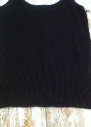 Стильна чорно біла нарядна урочиста подвійна сорочка блуза в горошок з-м.8 фото