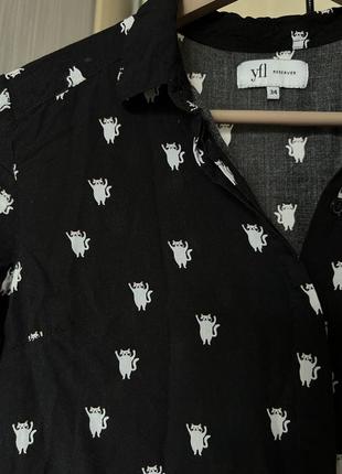 Женская рубашка с котиками