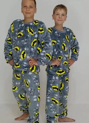 Пижама теплая махровая подростковая для мальчиков