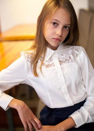 Блузка шкільна світ блуз мод. 8018 молочна р.134 (1014330915)