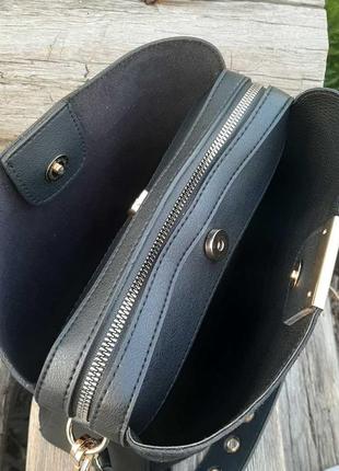 Чорна замшева сумка містка шоппер сумочка натуральна замша+екошкіра5 фото