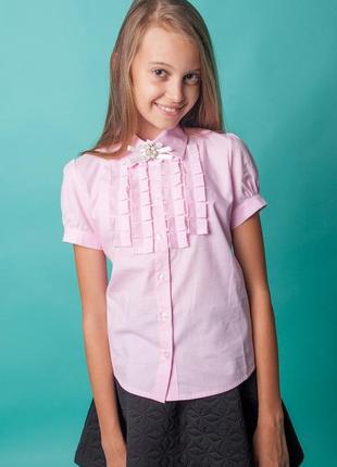 Школьная блузка свит блуз  мод. 5178к розовая р.1222 фото