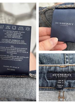 Вінтажна джинсова міні спідниця burberry london10 фото