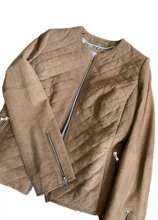 Куртка / пиджак из натуральной кожи нубук1 фото