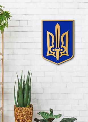 Герб украины украинский тризуб на стену. украинская символика, сувениры с украины 50x38 см.5 фото