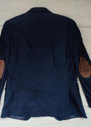 Шикарный вельветовый пиджак с латками angelo litrico оригинал м р 46-485 фото