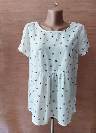 🌸💙🌻 мила блузка принт божьї коровки