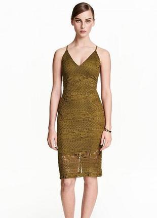 Кружевное нарядное платье h&m, р.8-10"1 фото