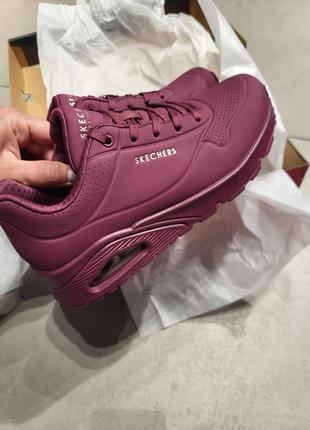 Кросівки жіночі skechers uno 73690plum  оригінал5 фото