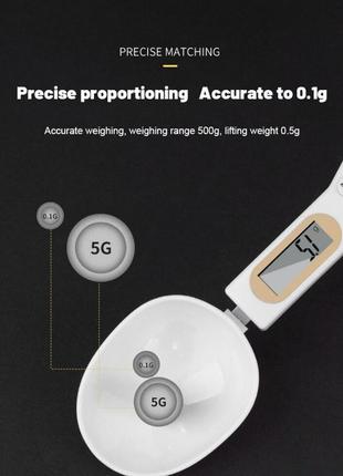 Электронная мерная ложка весы с lcd экраном digital spoon scale spoon scales up to 500g (100)6 фото