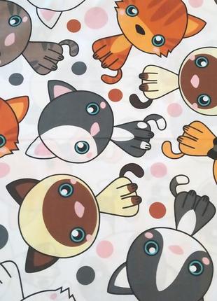 Яркая наволочка " веселые котики", из плотной бязи3 фото