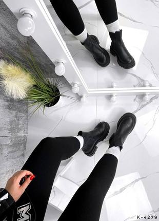 Ботинки натуральные-челси - volli, черный, натуральная кожа, деми/зима