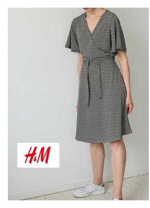 Женское платье h&m. женское платье миди. черное платье на лето-осень