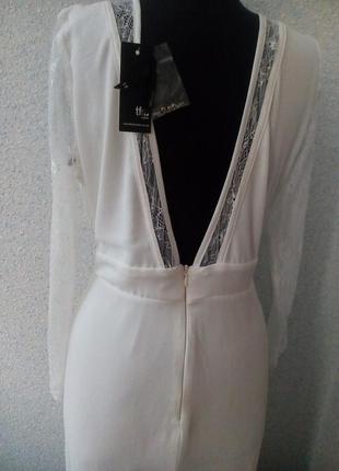 Белое платье со шлейфом tfnc london3 фото