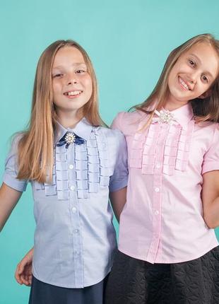 Школьная блузка свит блуз  мод. 5178к розовая р.1465 фото