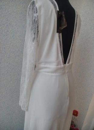 Белое платье со шлейфом tfnc london9 фото
