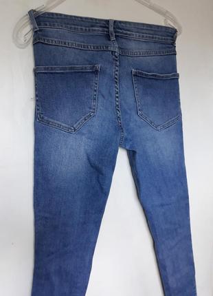 Женские джинсы скинни рваные летние синие с разрезами дырками зауженные vila5 фото