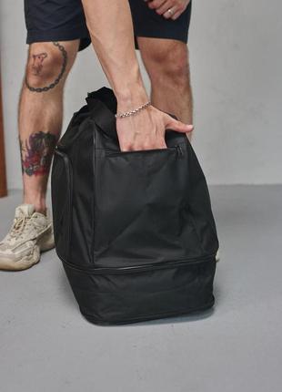 Дорожна сумка чорна adidas, чорне лого (мал.) (харьков)3 фото