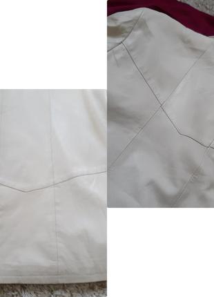 Шикарная кожаная удлиненная куртка, италия creazione, p. 16-182 фото