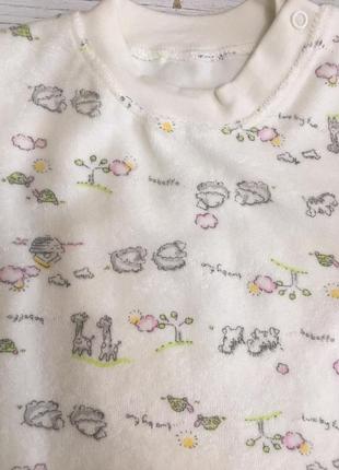 Комплект-пижама махра bebetto для малышки, 9-12мес.2 фото